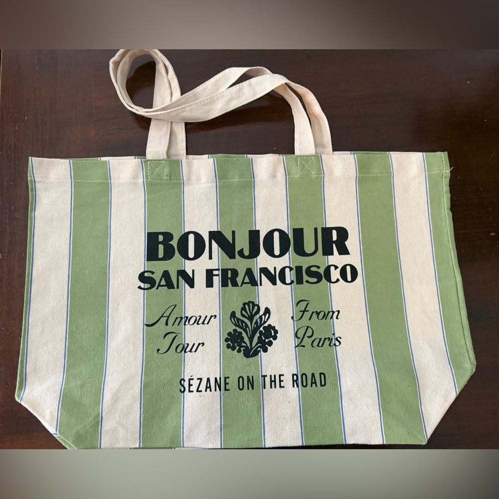 Sezane Tote Bonjour San Francisco NEW